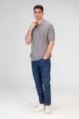 Mens Slim Fit Basic Polo Trico T-Shirt With A Unique Cut