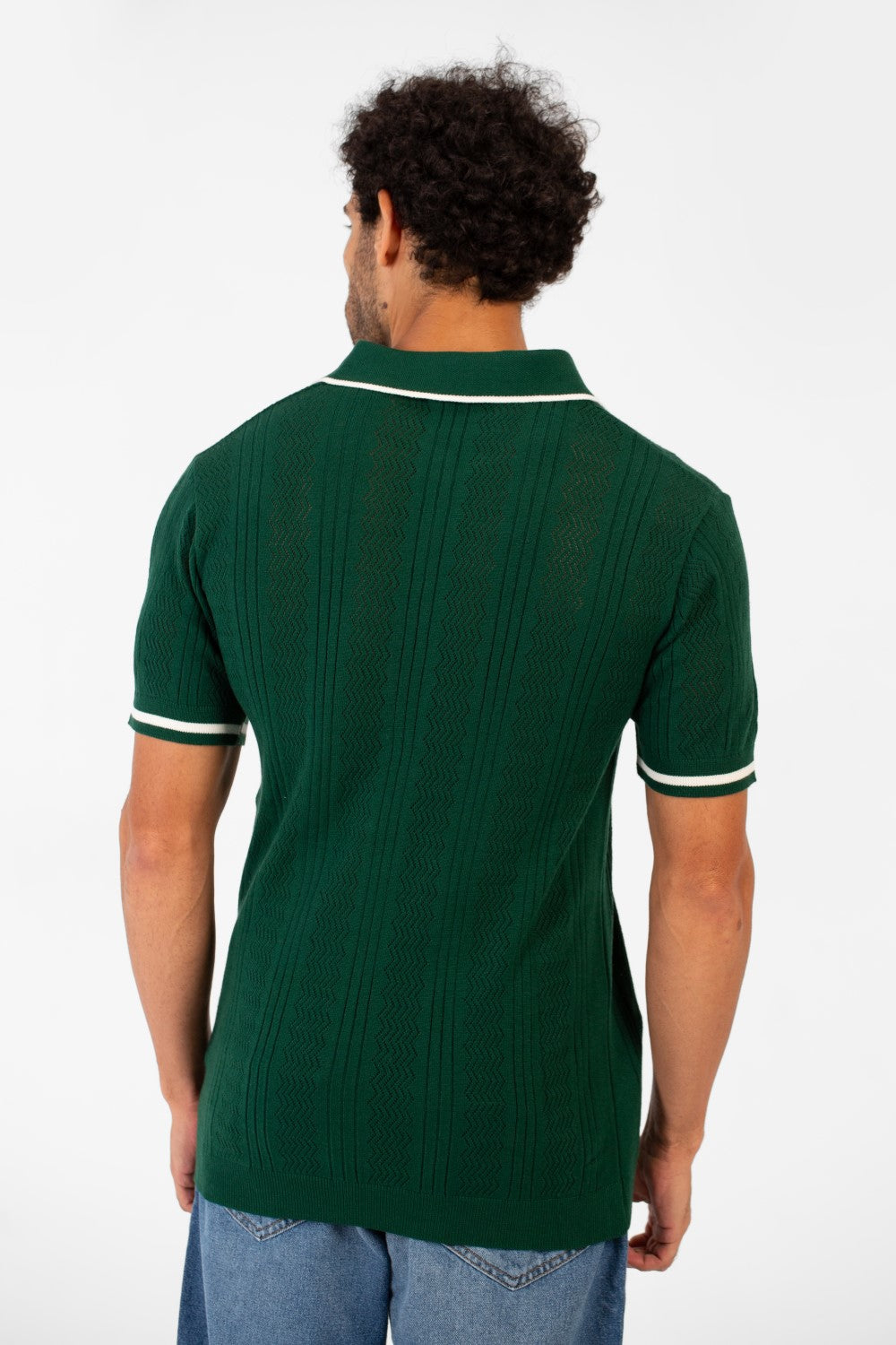 Men's Half Zip Polo Collar High Quality Breathable Fabric Half Sleeve T-shirt