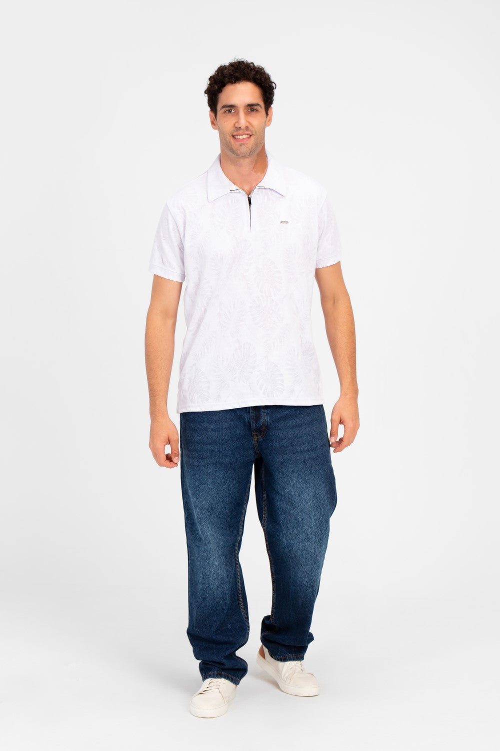 Men's Slim Fit Half Sleeve Wooded Polo T-Shirt