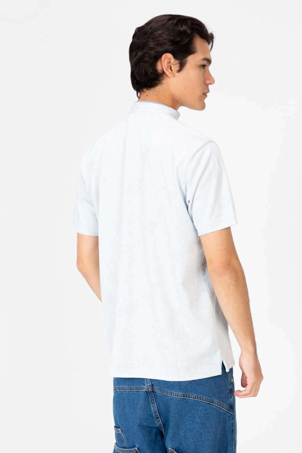 Men's Front Half Buttons Polo T-shirt