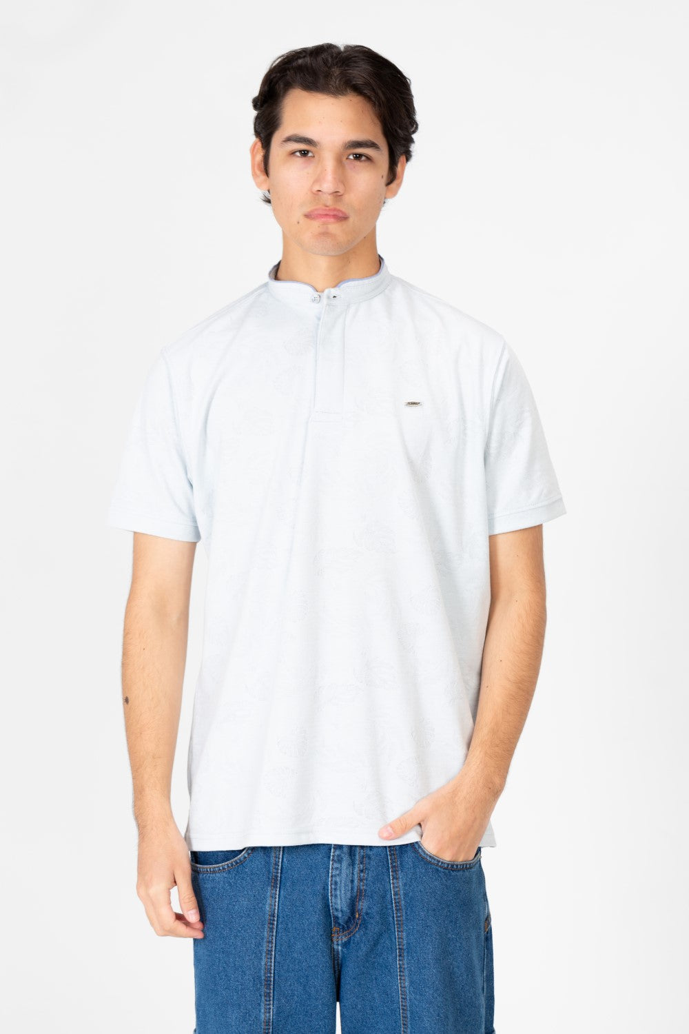 Men's Front Half Buttons Polo T-shirt