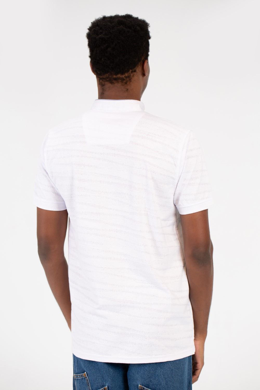 Men's Half Button Front Polo T-Shirt