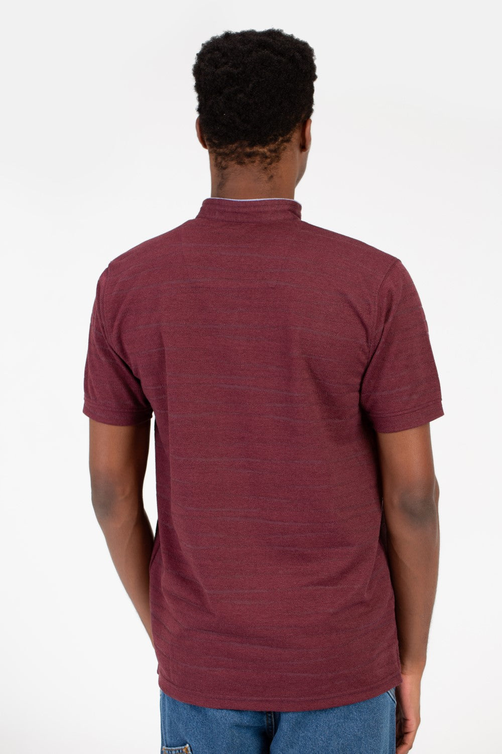 Men's Half Button Front Polo T-Shirt