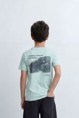 Boy’s Tomato Store Back Graphic T-Shirt Featuring An Outdoor Inspired Artwork Large Print