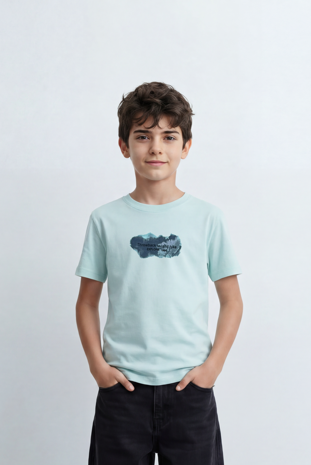 Boy’s Tomato Store Back Graphic T-Shirt Featuring An Outdoor Inspired Artwork Large Print