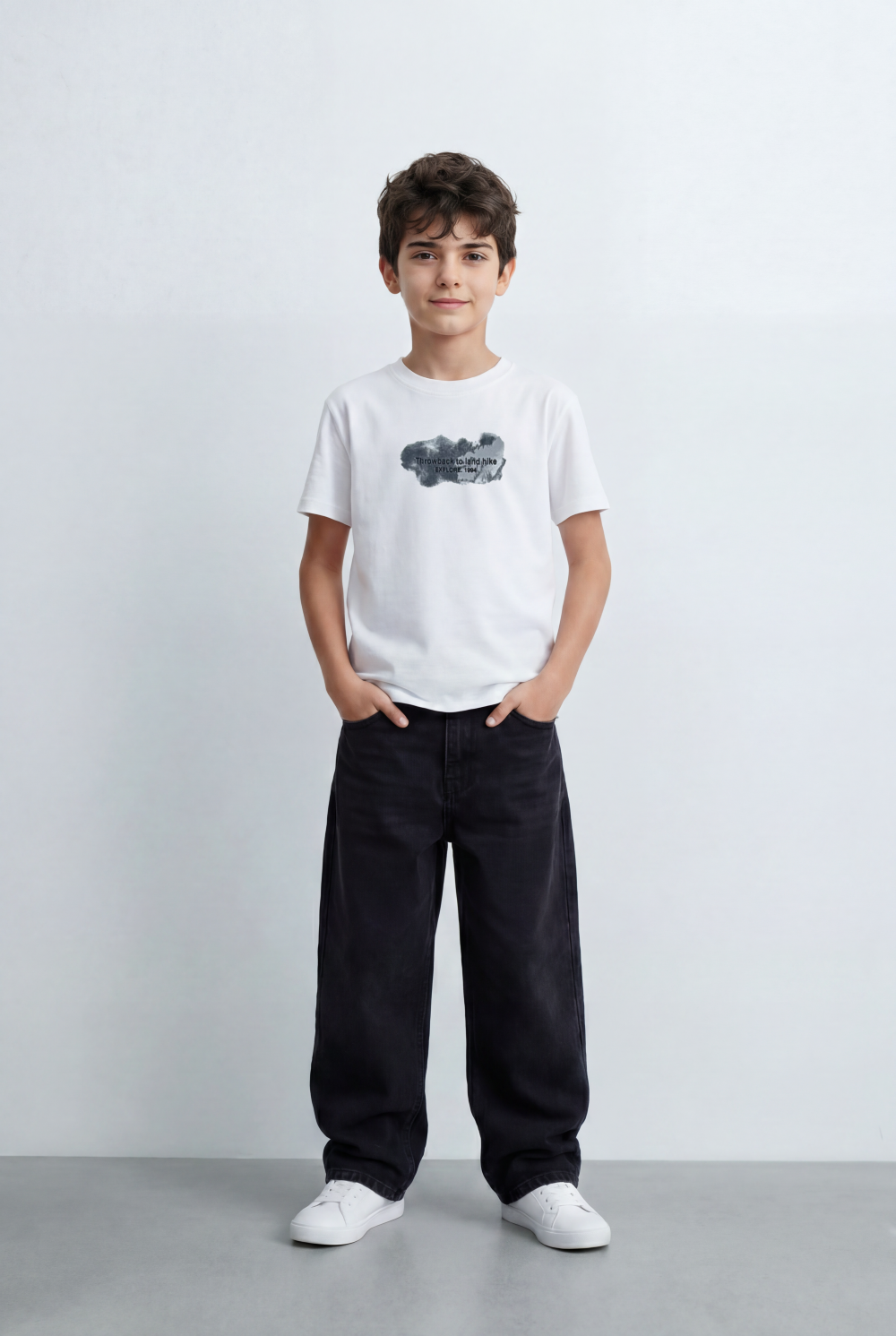 Boy’s Tomato Store Back Graphic T-Shirt Featuring An Outdoor Inspired Artwork Large Print