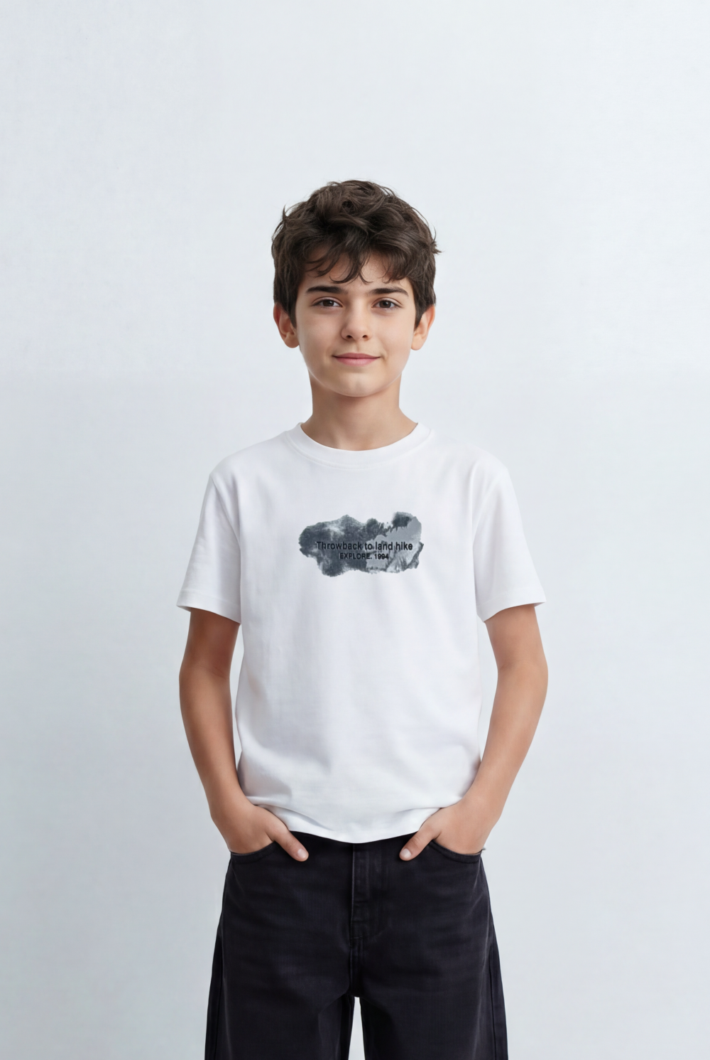 Boy’s Tomato Store Back Graphic T-Shirt Featuring An Outdoor Inspired Artwork Large Print