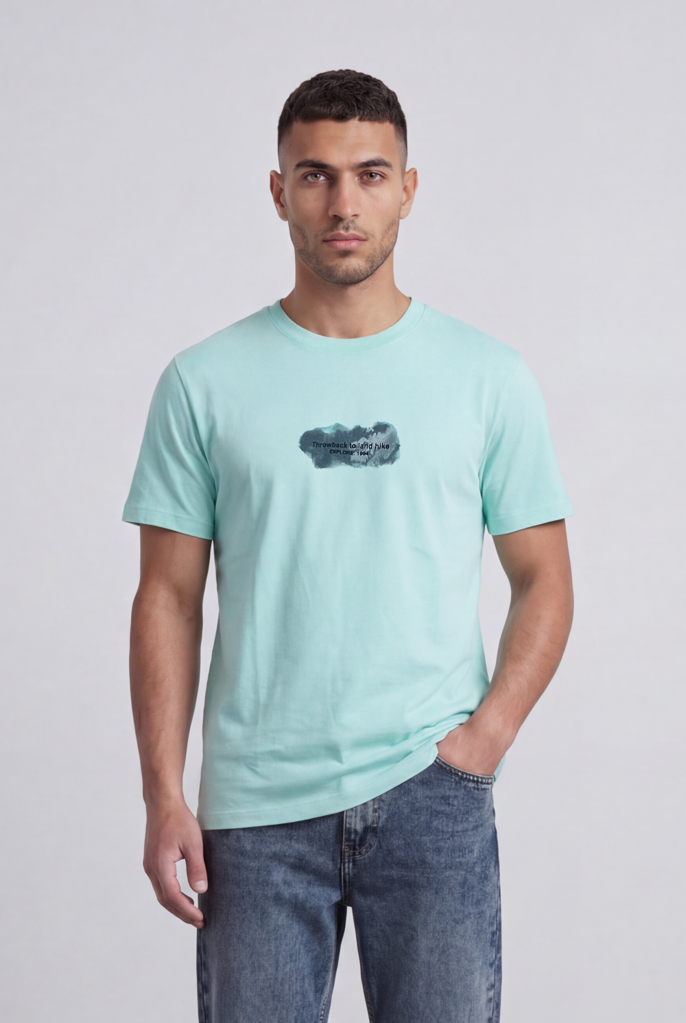 Men’s Tomato Store Graphic Regular Fit T-Shirt Minimal Front Print Outdoor Inspired Back Graphic
