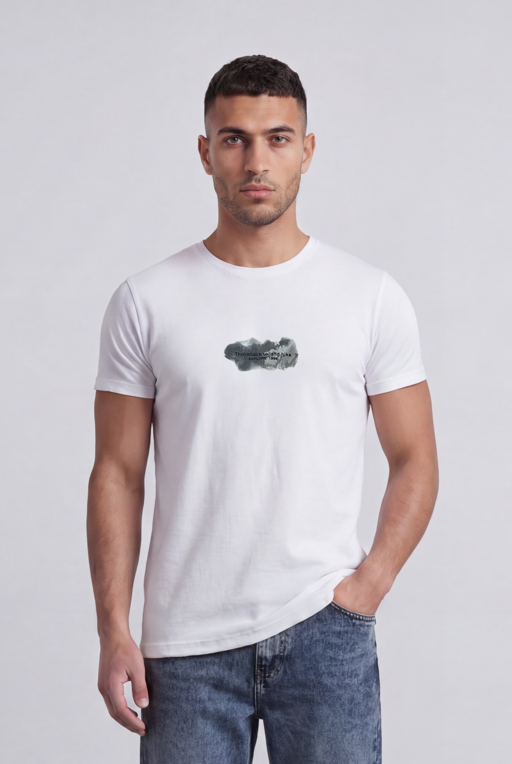 Men’s Tomato Store Graphic Regular Fit T-Shirt Minimal Front Print Outdoor Inspired Back Graphic