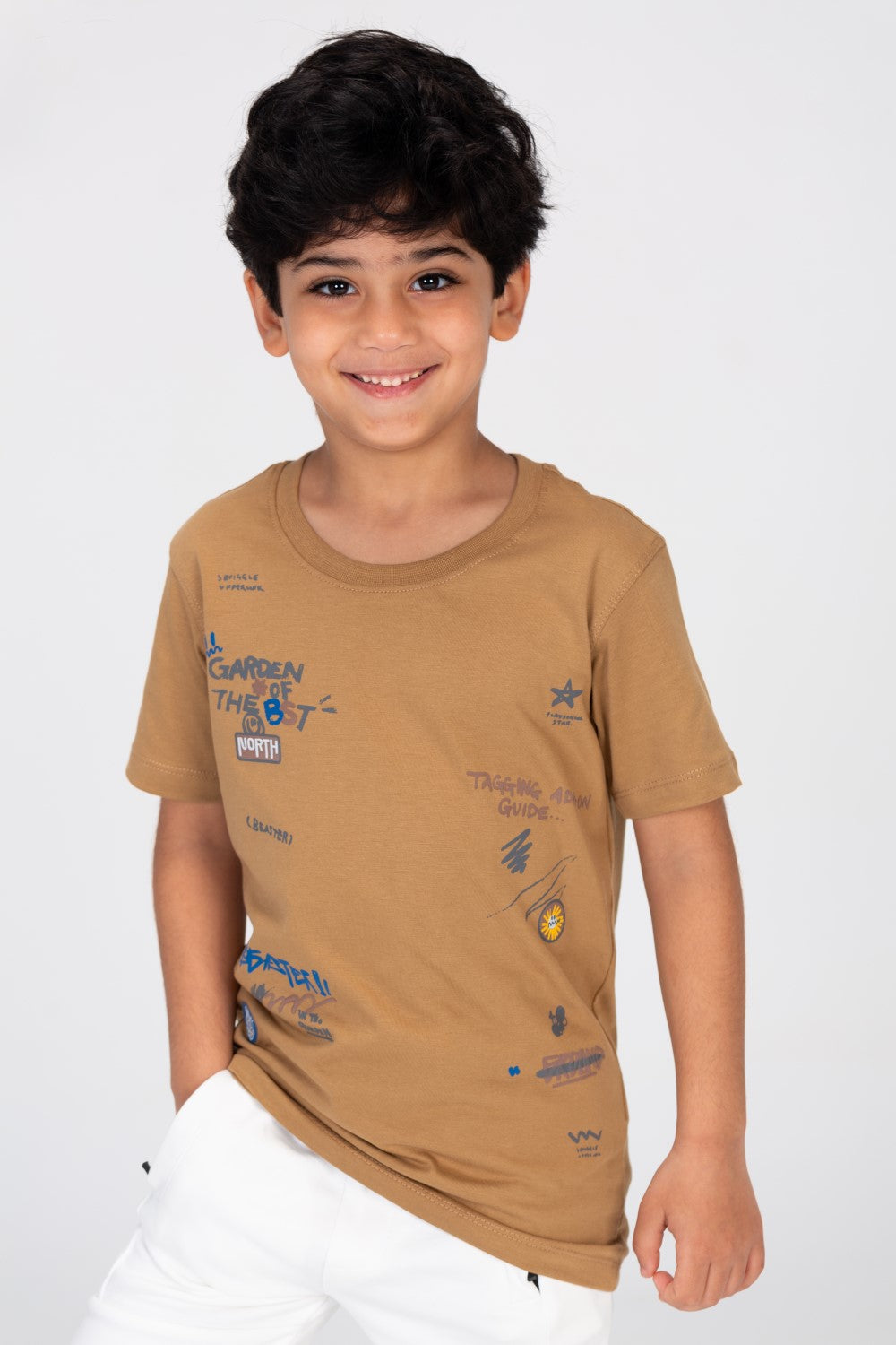 Boys T-shirt Printed On The Front And Back Made Of Cotton Comfortable Fit