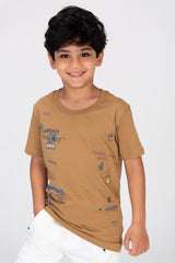 Boys T-shirt Printed On The Front And Back Made Of Cotton Comfortable Fit