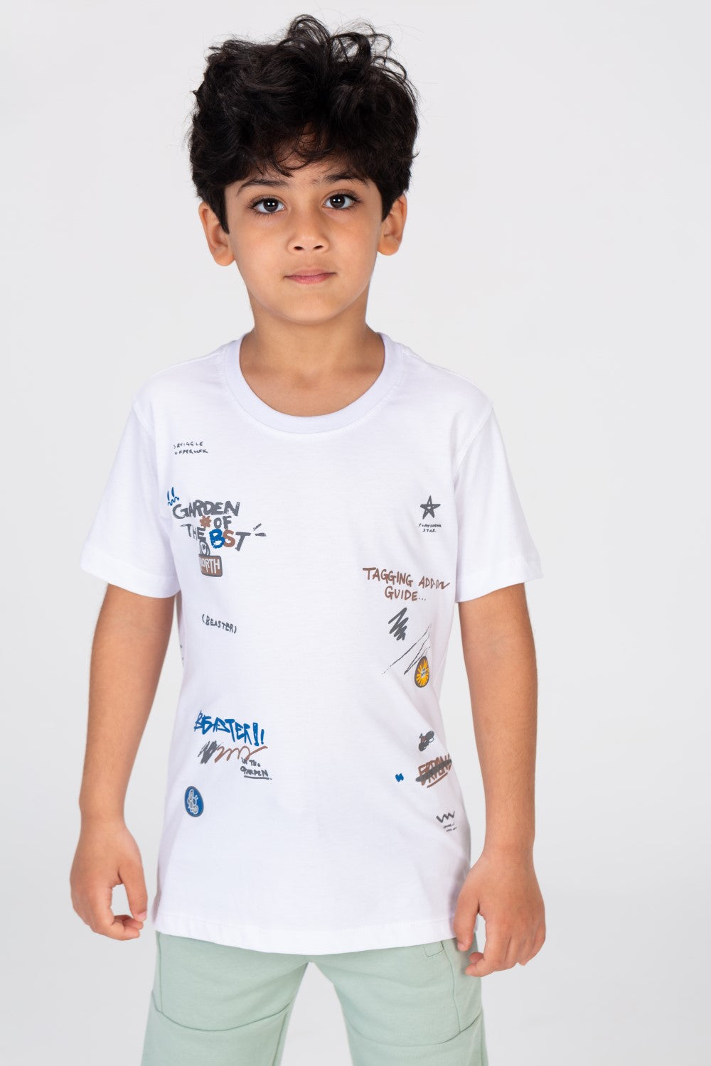 Boys T-shirt Printed On The Front And Back Made Of Cotton Comfortable Fit