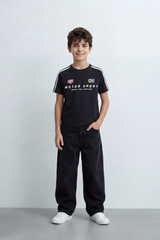 Boy's Tomato Store Speed Club Graphic T-Shirt Motorsport Back Slim Fit Racing Number Artwork Patch