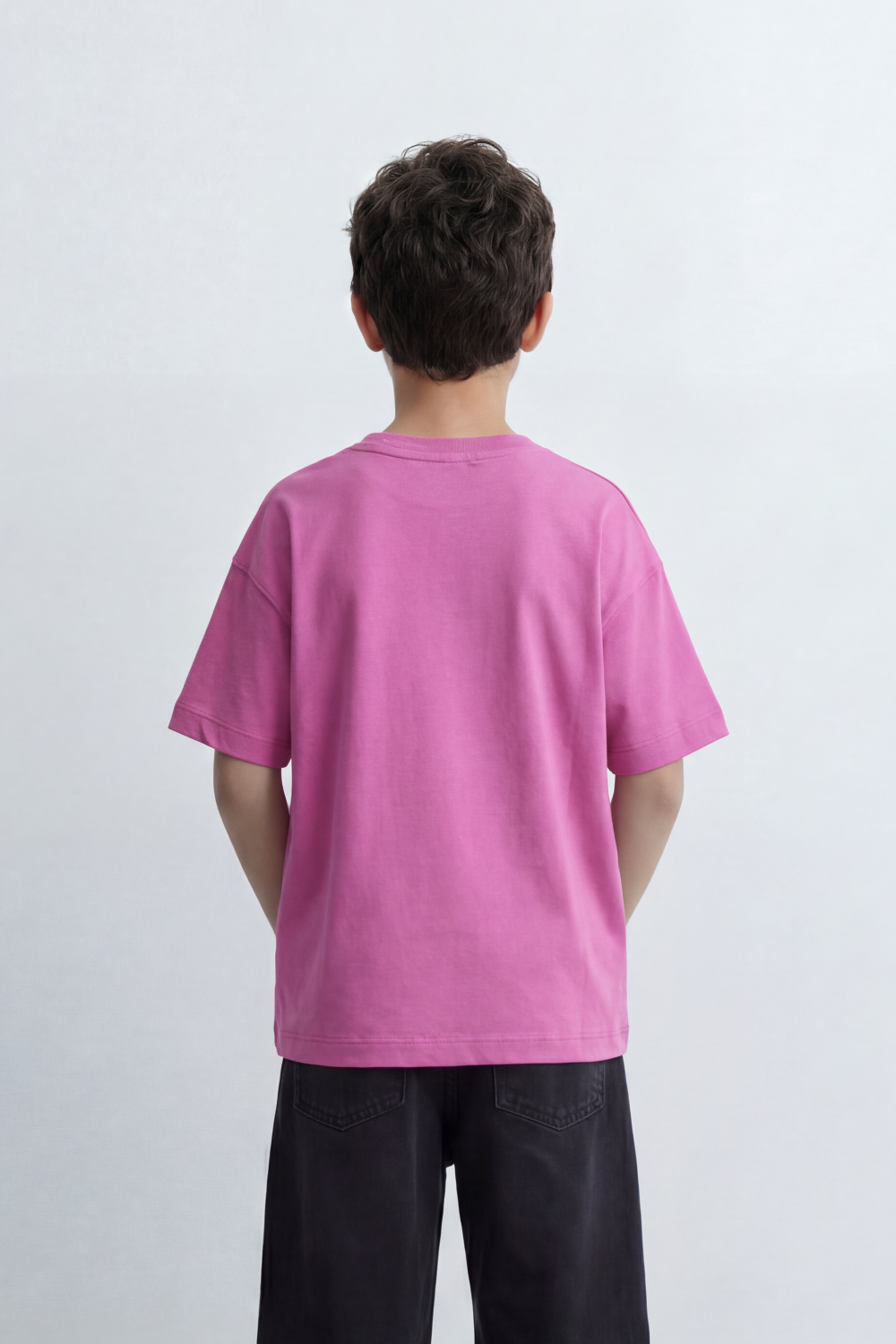Boy's Tomato Store Archive Code Oversized T-Shirt Made Featuring Small Gothic Chest Text Distressed Mixed Media Patch