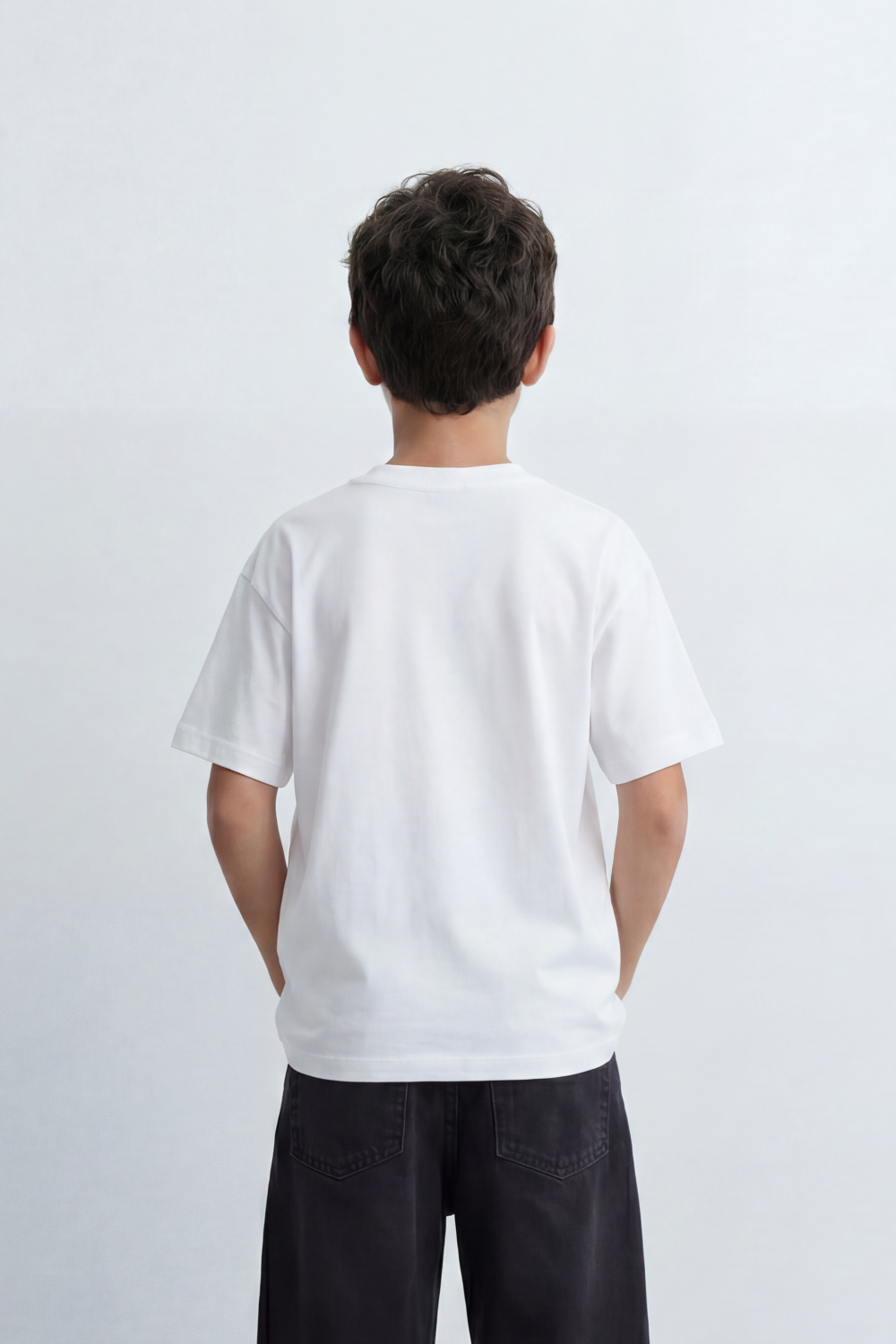 Boy's Tomato Store Archive Code Oversized T-Shirt Made Featuring Small Gothic Chest Text Distressed Mixed Media Patch