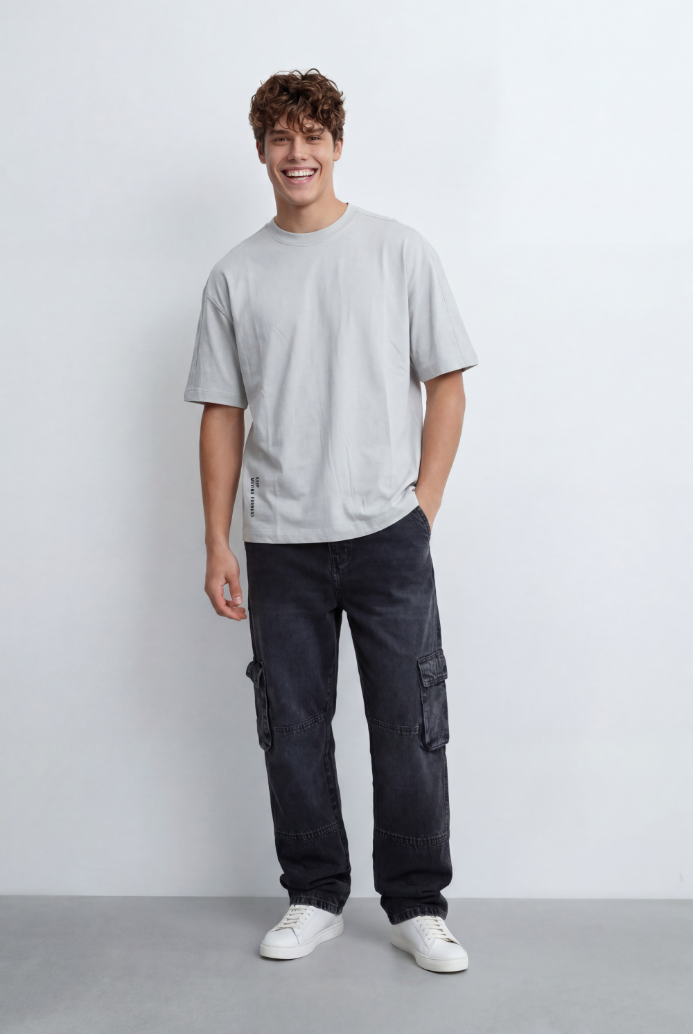Men’s Tomato Store Oversized T-Shirt Clean Design Subtle Graphic Detail