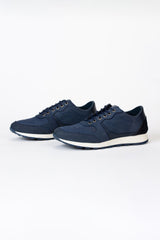 Mens Elegant Shoes Made Of Suede And Leather In A Different Color On The Back