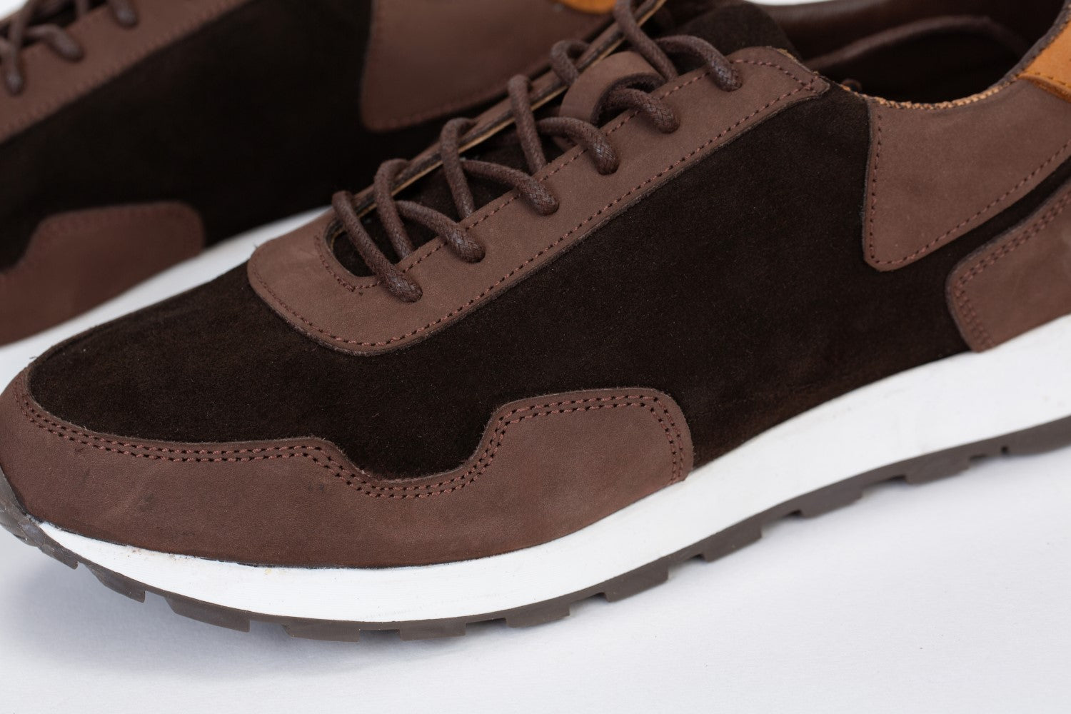Mens Shoes Two Tone Suede Lace Up Shoes
