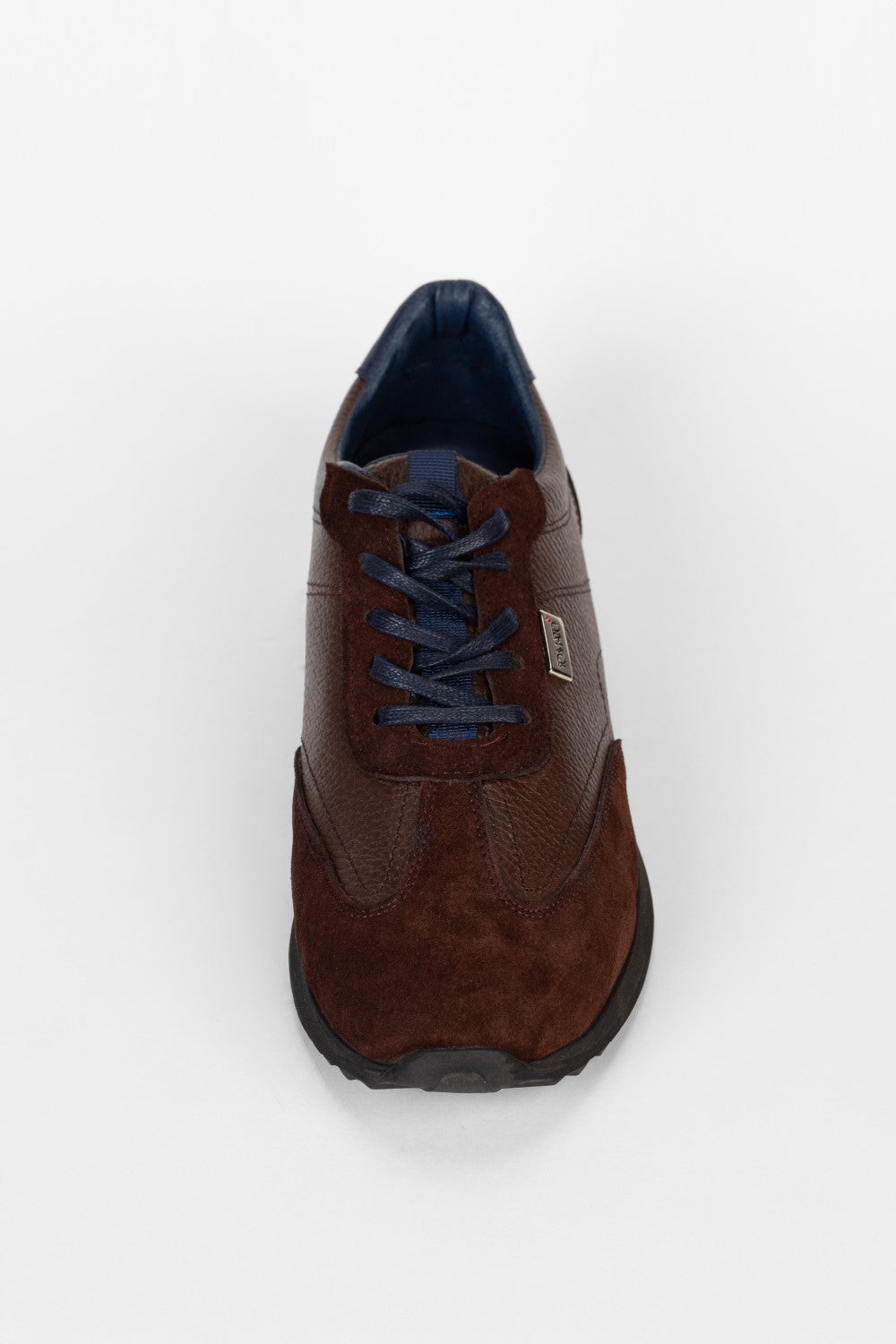Men's Tomato Leather And Suede Lace Up Shoes