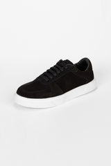 Men's Suede Sneakers With Front Lace-Up And High-Quality Material
