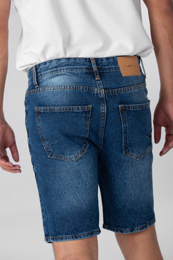 Men's Slim Fit Cutting Soft Jeans Shorts