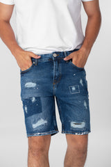Men's Slim Fit Cutting Soft Jeans Shorts