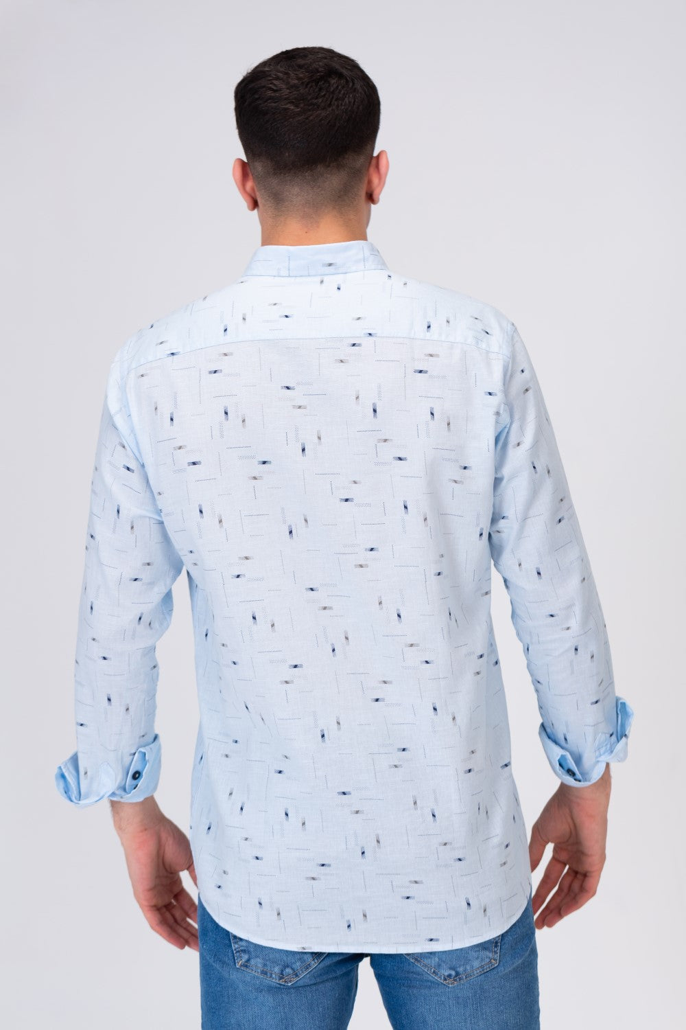 Mens Long Sleeve Printed Shirt With Comfortable Material For Every Day Fit