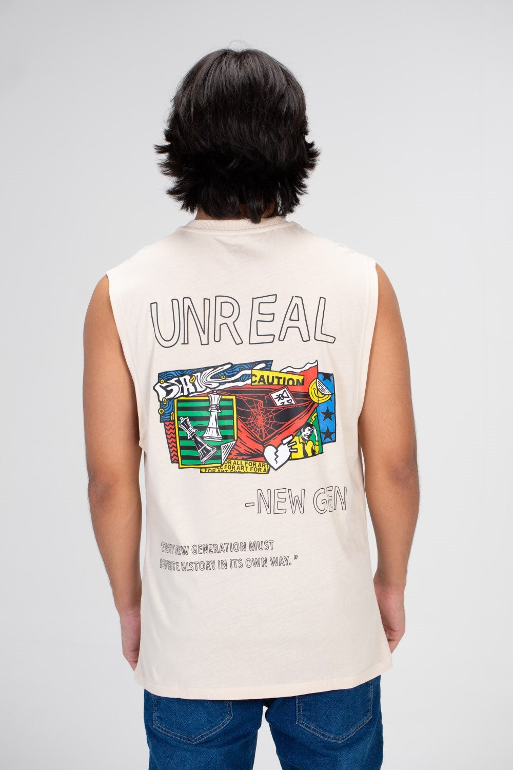 Men's Printed On The Front And Back Cut T-shirt With Summer Material And Colors