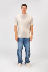 Men's Tie Die Dotted Short Sleeve Crew Neck Regular Fit T-Shirt