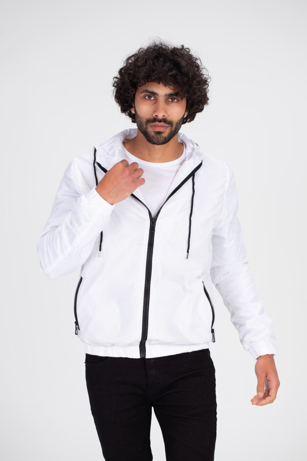 Men's Casual Full Zipper Basic Waterproof Sweatshirt