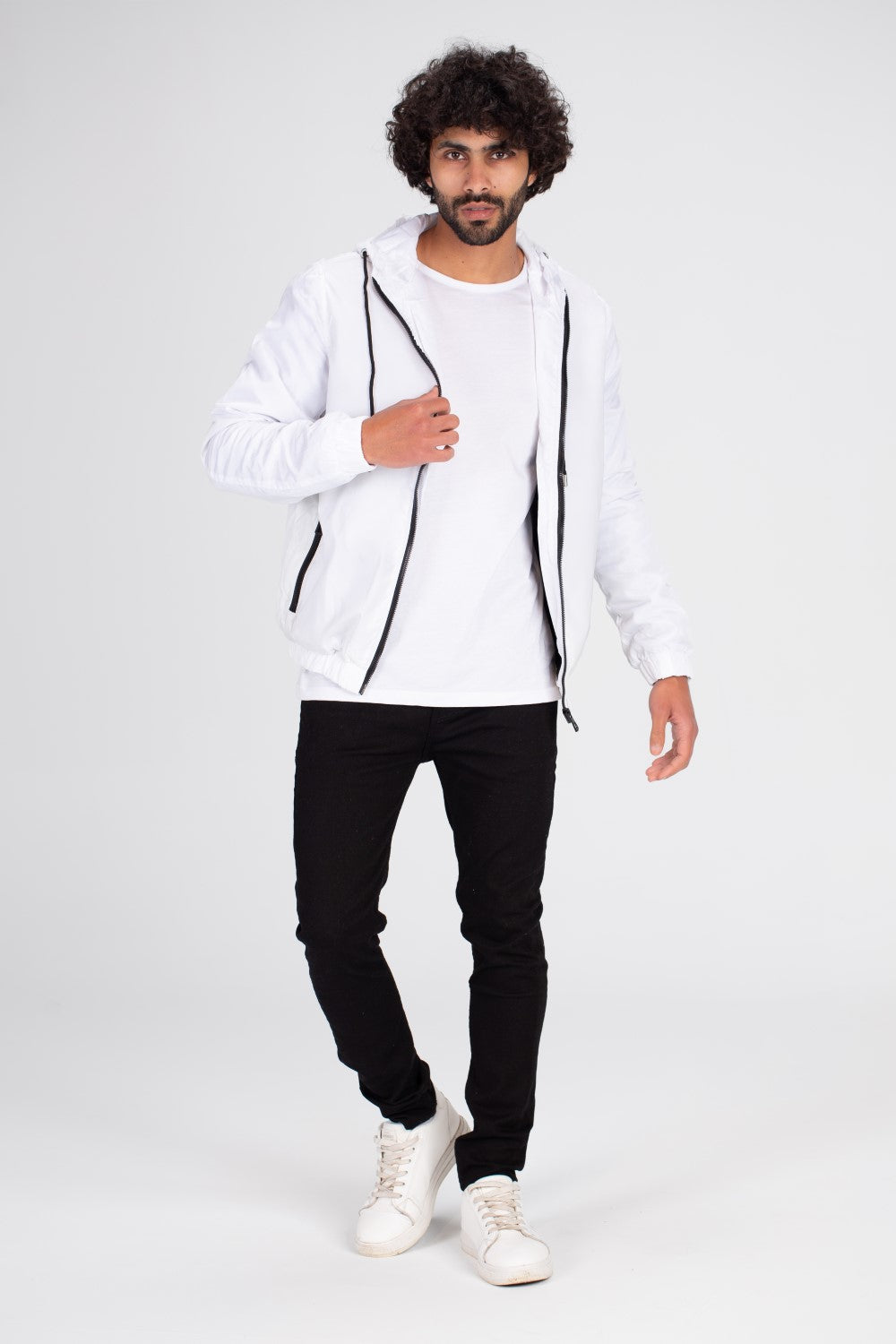 Men's Casual Full Zipper Basic Waterproof Sweatshirt