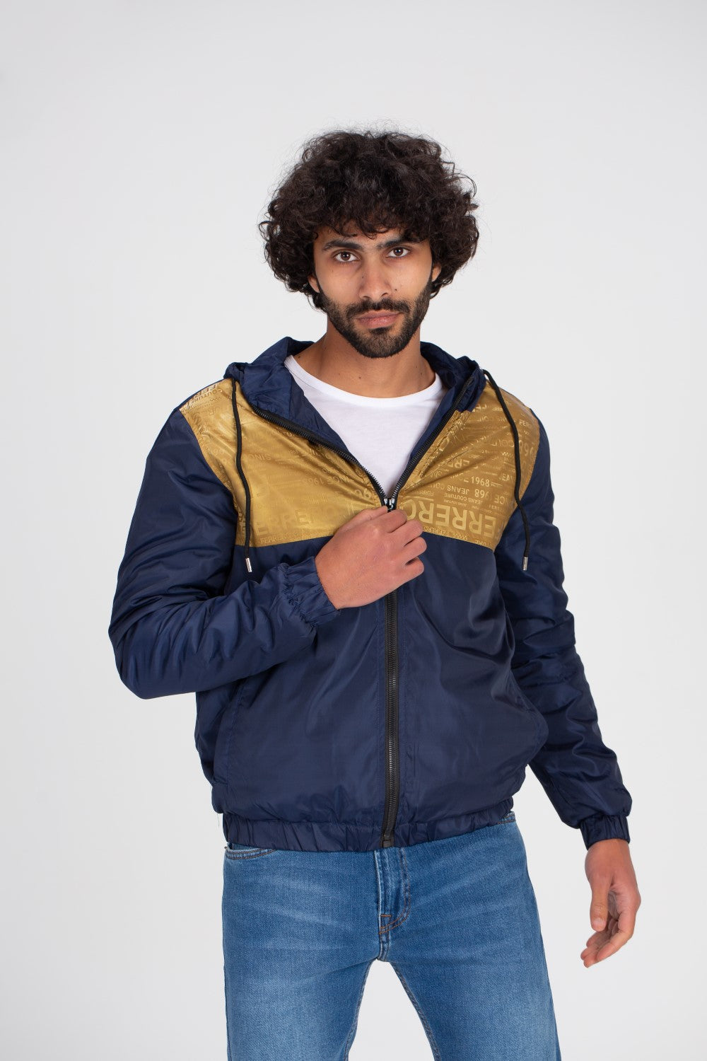 Men's Full Zipper Waterproof Front Print Cool Sweatshirt