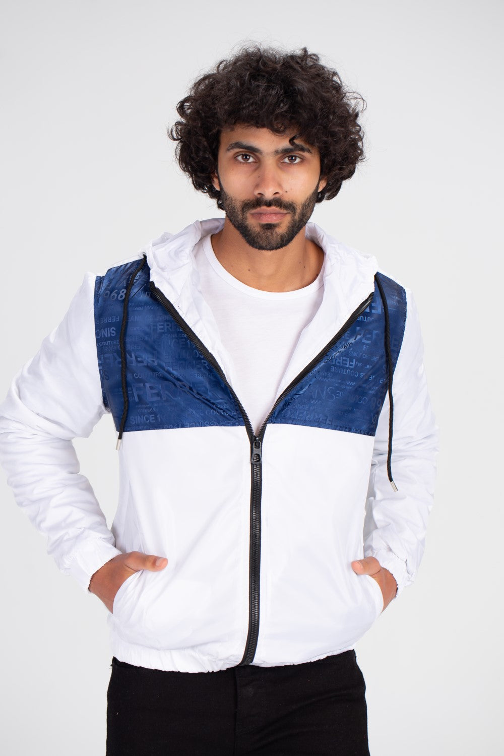 Men's Full Zipper Waterproof Front Print Cool Sweatshirt