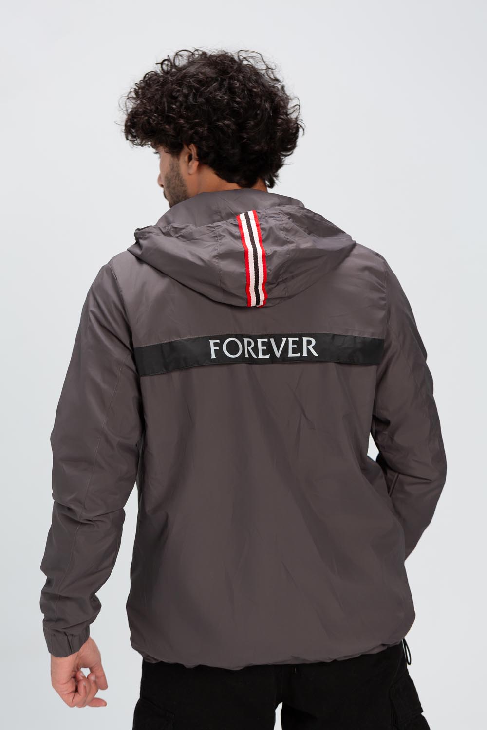 Men's Casual Full Zipper Waterproof Back Printed Jacket With Unique Style