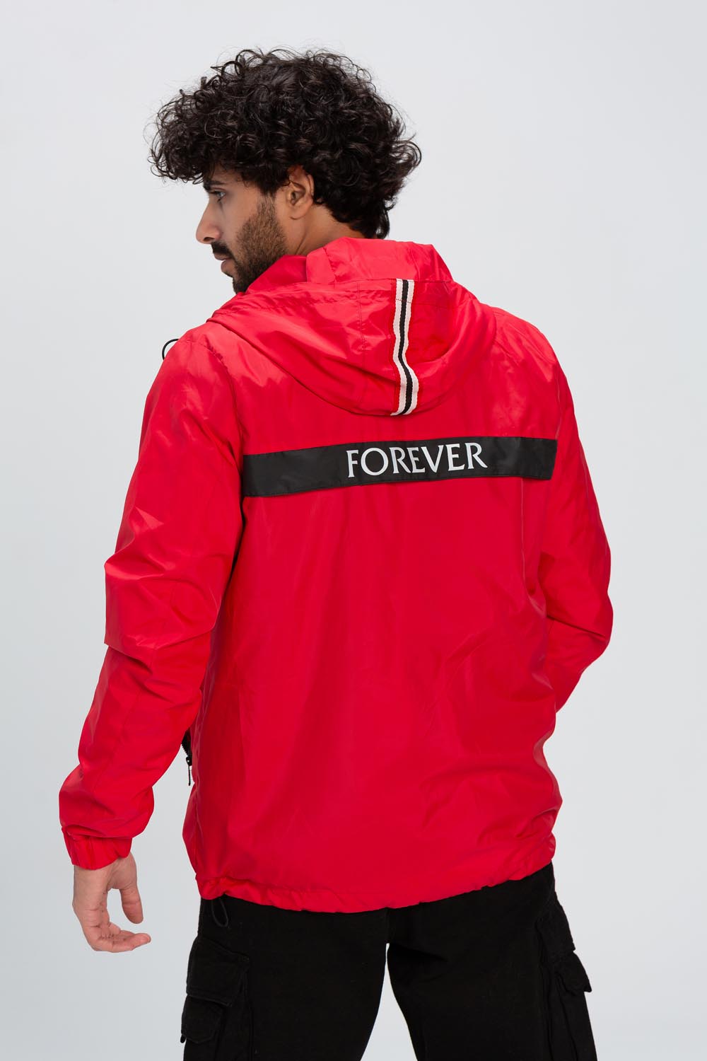 Men's Casual Full Zipper Waterproof Back Printed Jacket With Unique Style
