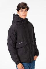 Men's Waterproof Hooded Jacket With Long Sleeves