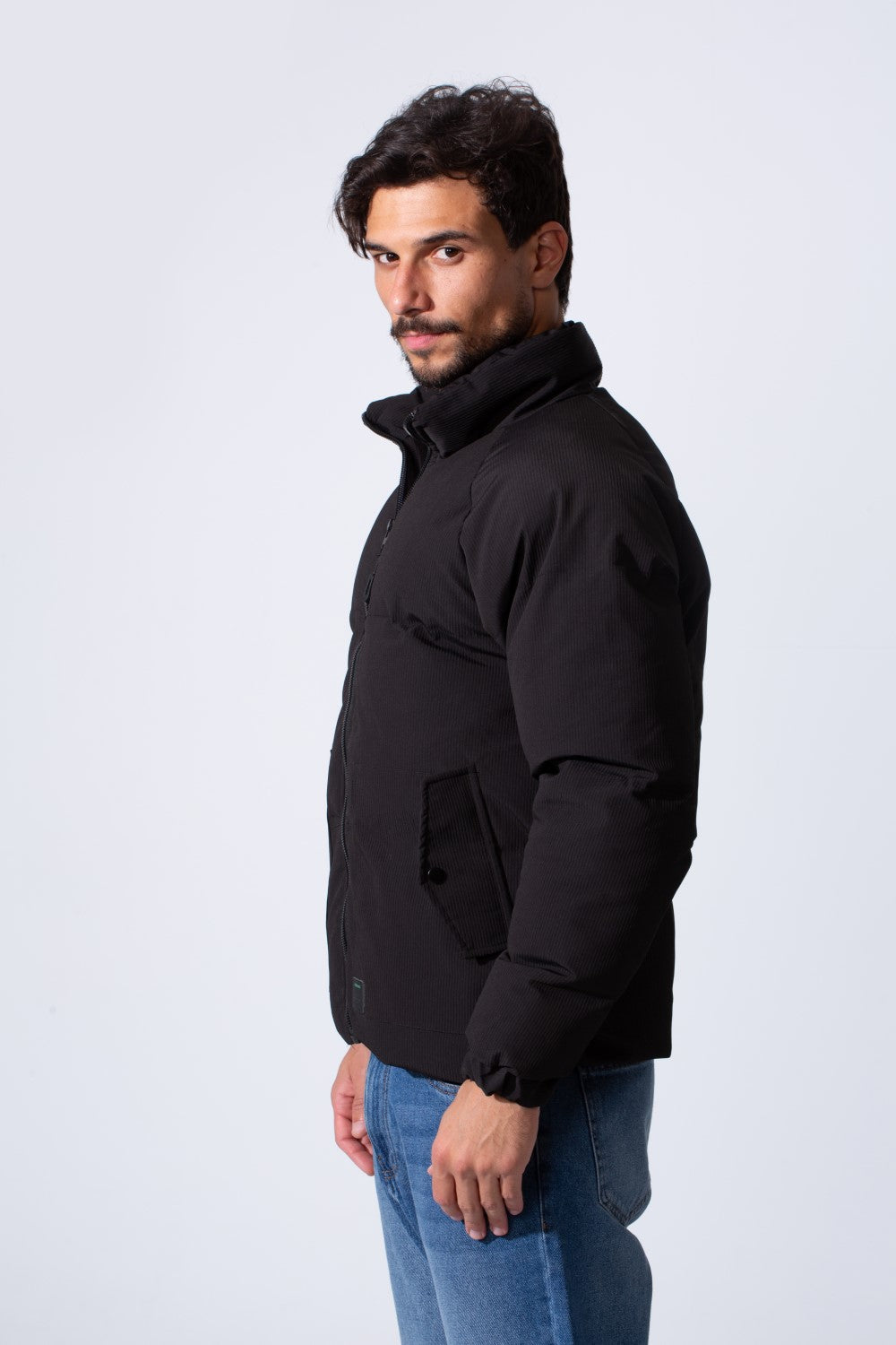Men's Waterproof Bomber Jacket With Zipper And Long Sleeves