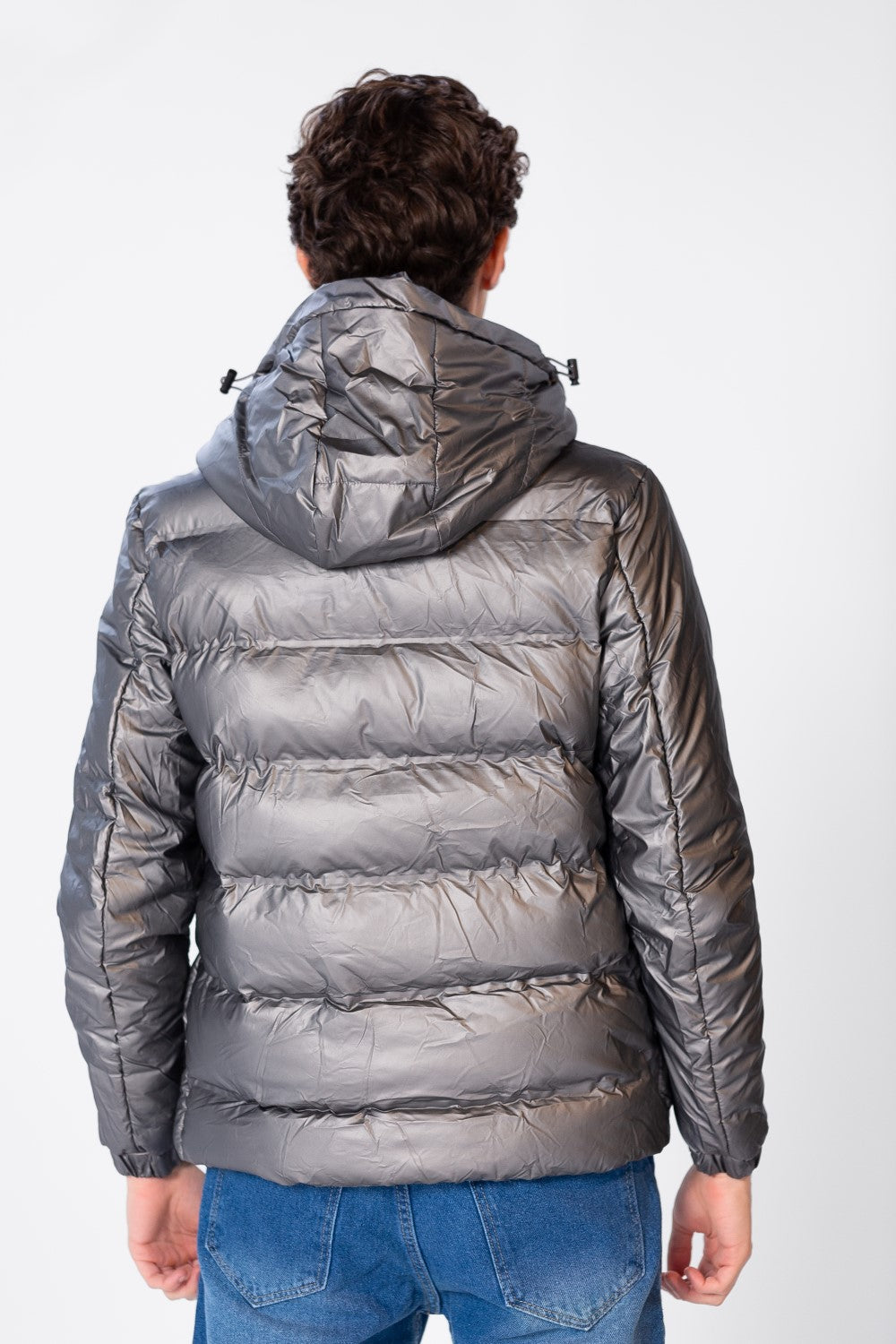 Men's Plain Waterproof Jacket With Zippers And Pockets