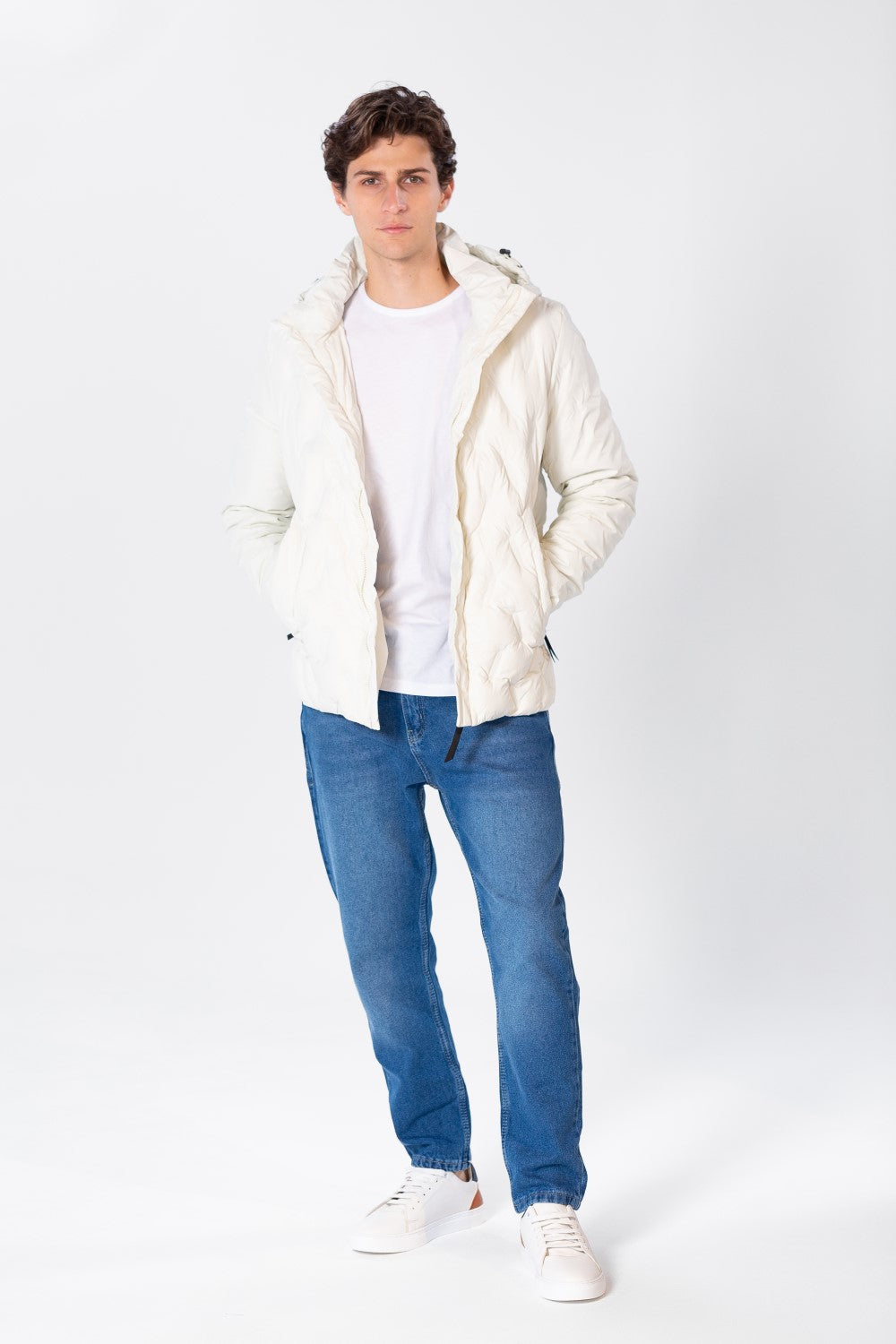 Men's Plain Waterproof Jacket With Zippers And Pockets