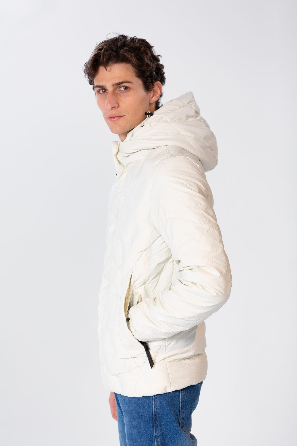 Men's Plain Waterproof Jacket With Zippers And Pockets