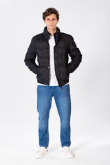 Men's Waterproof Puffer Jacket With Pockets And Zippers