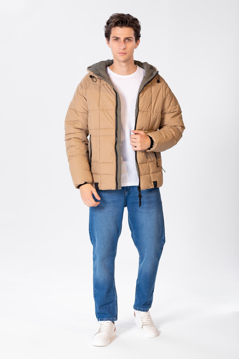 Men's Zippers Waterproof Jacket With Tomato Print On The Back