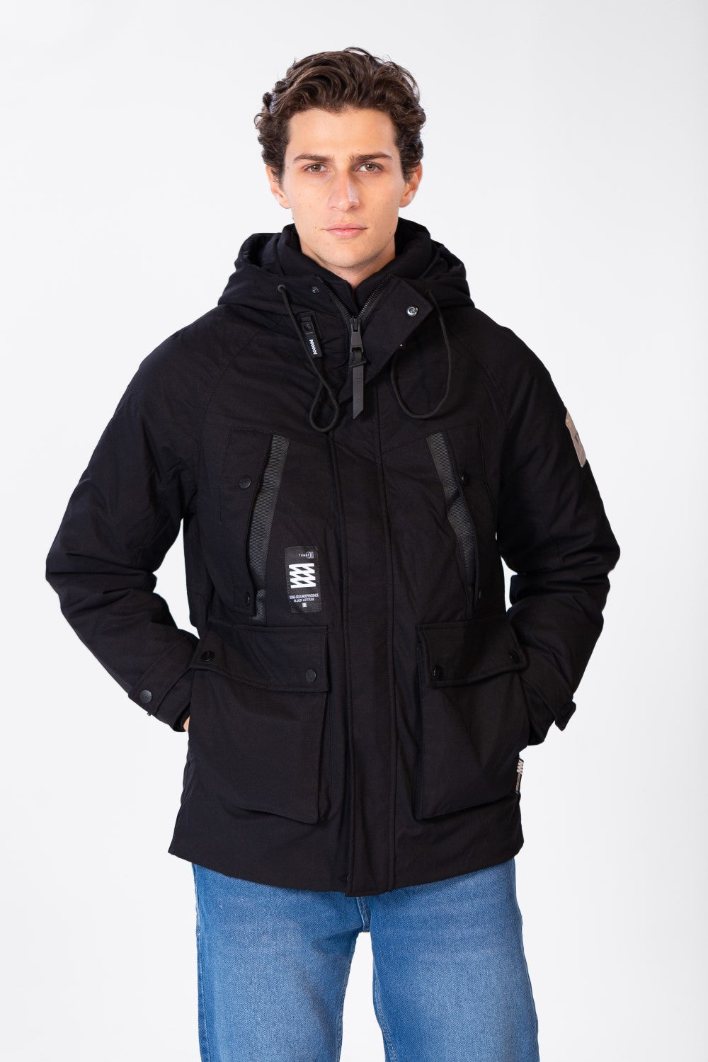 Men's Waterproof Puffer Jacket With Pockets In Modern Design