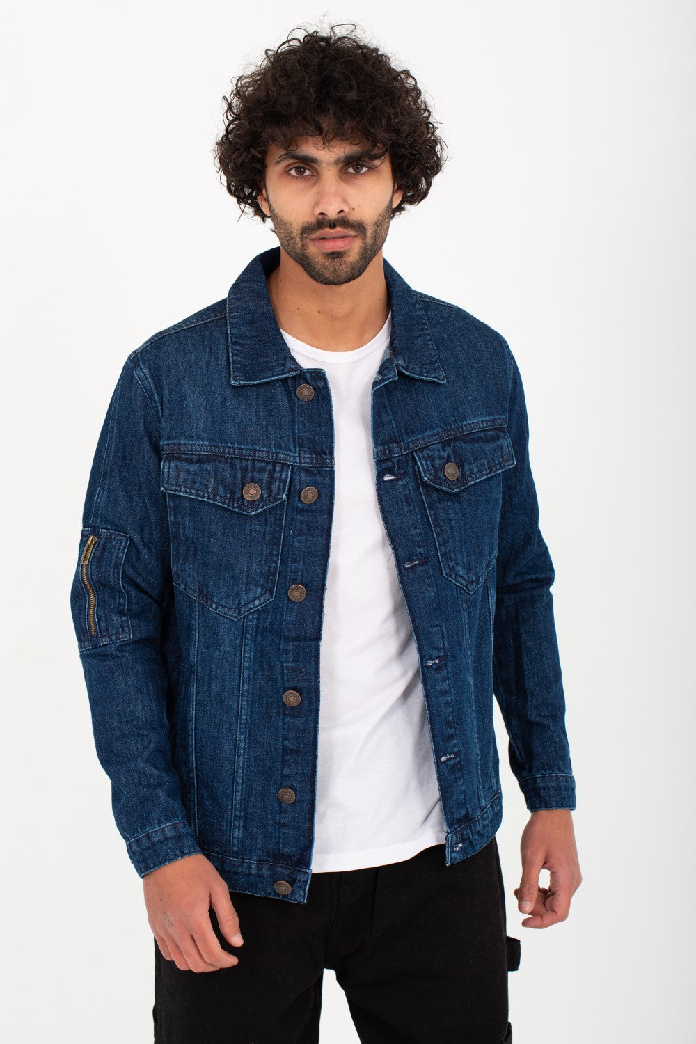 Men's Denim Casual Slim Fit Basic Jackets With Front Pockets