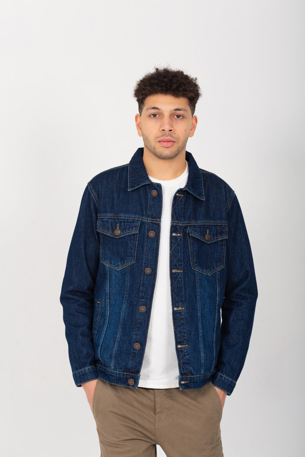 Men's Denim Casual Slim Fit Jackets With Side & Front Pockets