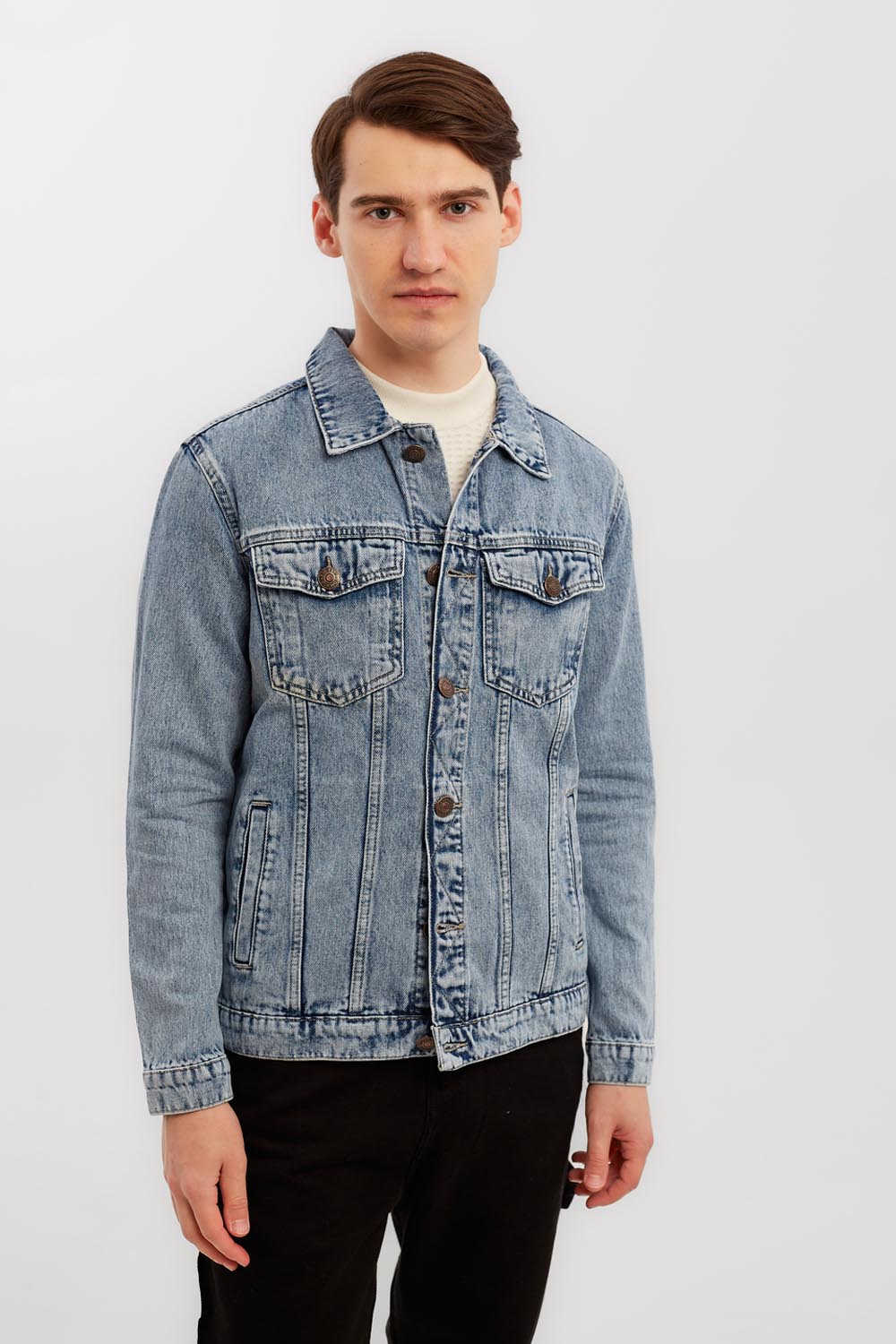Men's Denim Casual Slim Fit Jackets With Side & Front Pockets