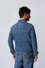 Men's Slim Fit Jeans Denim Jacket With Essential Details And Long Sleeves
