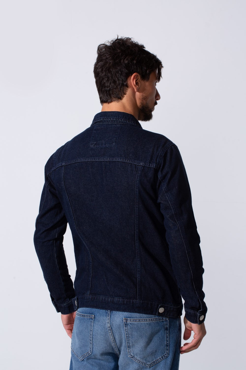 Men's Slim Fit Jeans Denim Jacket With Essential Details And Long Sleeves