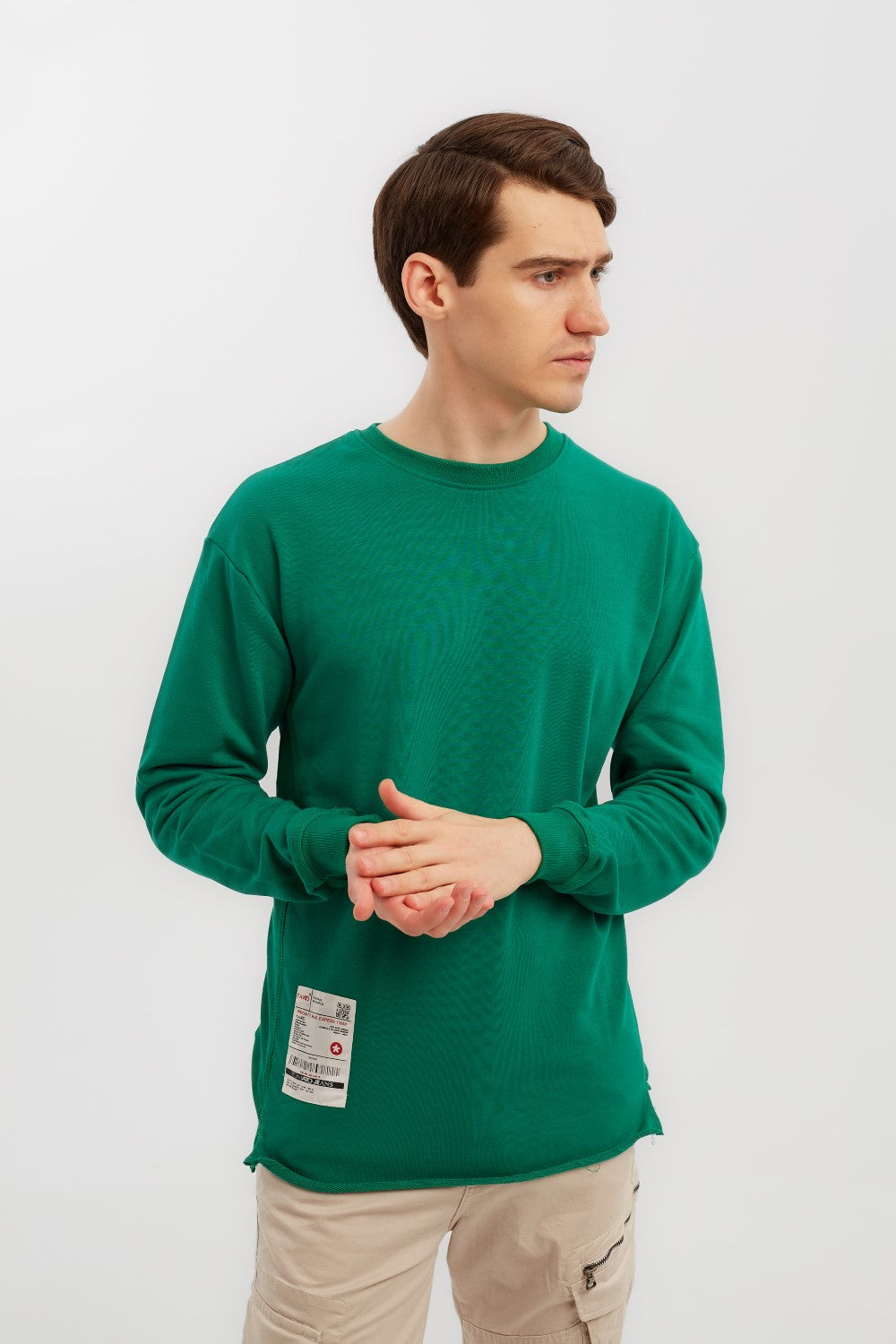 Men's Long Style Regular Fit Basic Made Of Comfort Cotton Long Sleeves Winter Sweatshirt