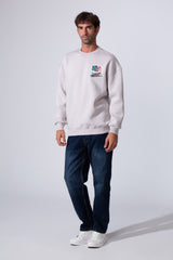 Men's Printed Regular Fit Round Neck Melton Cotton Sweatshirt